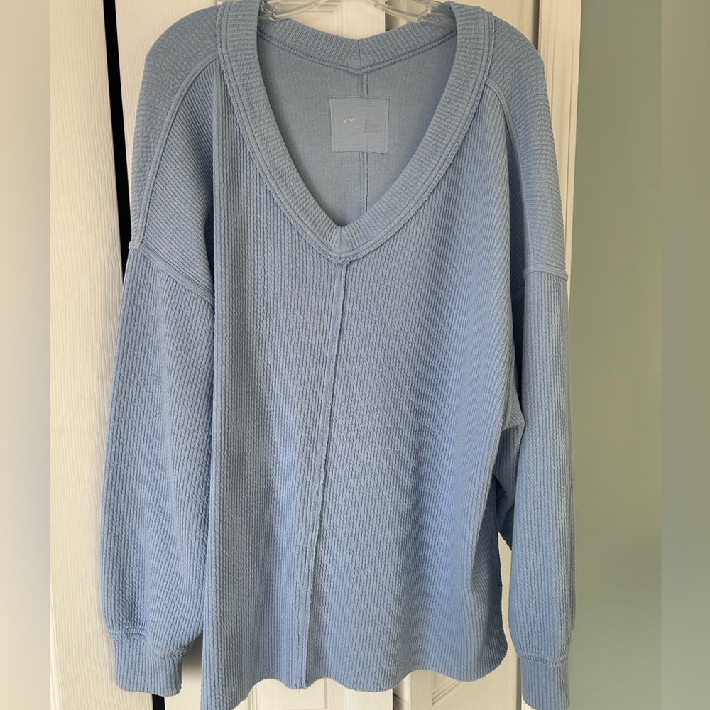 Aerie Ribbed V-Neck Sweater